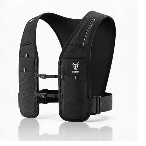 UTOBEST Running Vest Reflective Hydration Backpack 5L UTR113 - color: Vest（Only）, size: Large