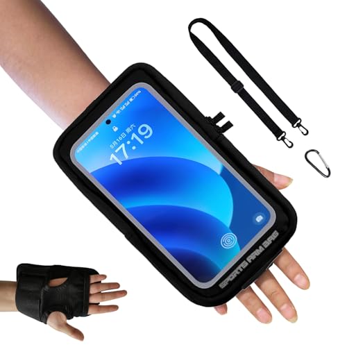 Wristband Phone Holder for Running, 3-Wear Running Armband with Card Slot