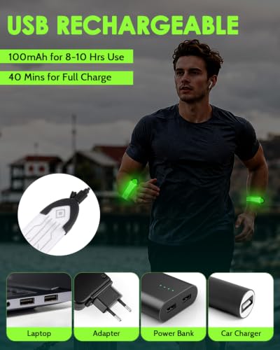 Fitense 2 Pack Rechargeable LED Armband Gifts for Teen Girls Boys Kids - style: Modern