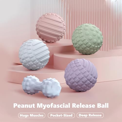 Muscle Recovery Ball - High-Density [TPE] Foam Roller for Myofascial Release, Relieves Foot/Back Pain - Yoga & Fitness Massage Tool - color: Purple