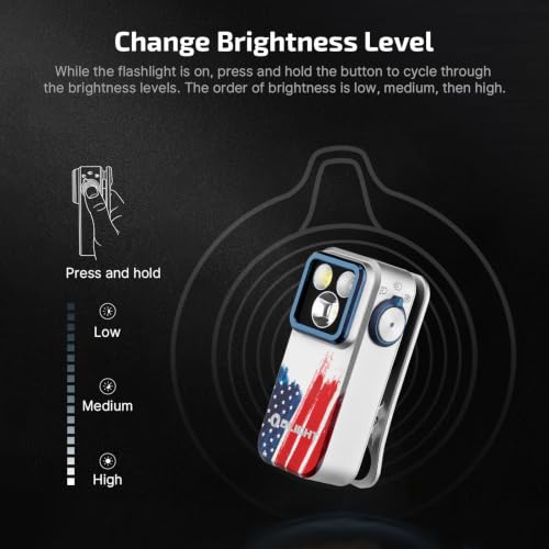 OLIGHT Oclip Pro Rechargeable EDC Clip-on Flashlight, Stars & Stripes - color: Stars & Stripes Edition