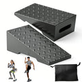 Slant Board for Calf Stretching, Steel Squat Wedge for Home Gym (2 Pack Black) - color: 2 Pack Black