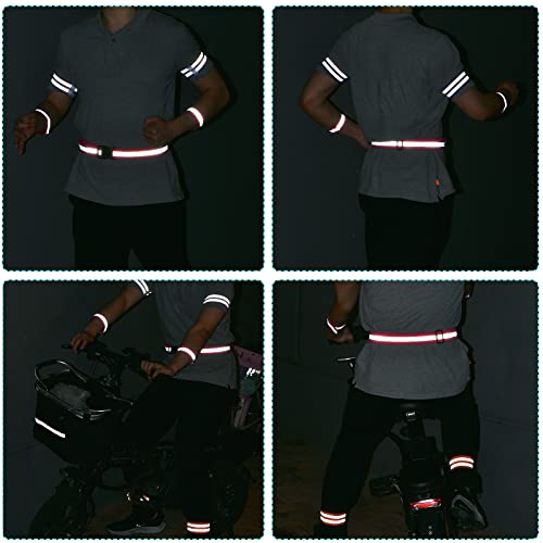 MECCANIXITY Reflective Belt Bands High Visibility Gear - color: Orange, size: 24x1.6 Inch