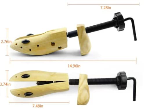 2 Way Shoe Stretchers for Men Women Large Size 9-14 Wide One Pair - Men Dress Shoes Stretcher 10 11 12 13 - XL Shoe Tree Stretcher for Men - Shoe Widener Stretcher for Women - Shoe Expanders Enlarger
