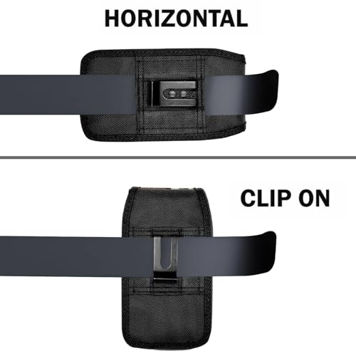 I&H Cell Phone Holster w Pouch Belt Clip for Men and Women iPhone 6 7 8 Protect 4.7 inch Case, Black - color: Black, size: Small