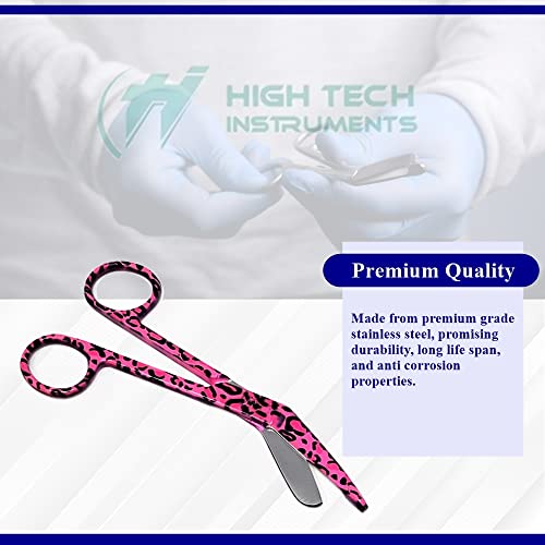 Bandage Scissors 5.5" Long Set of 6 Nurse Vet Tech Gift Made of Stainless Steel with Colorful Patterns First Aid Used For Cutting Gauze Tape Clothing Bandages Vet Wrap Adhesive Removal (Set 1) - style: Set 1