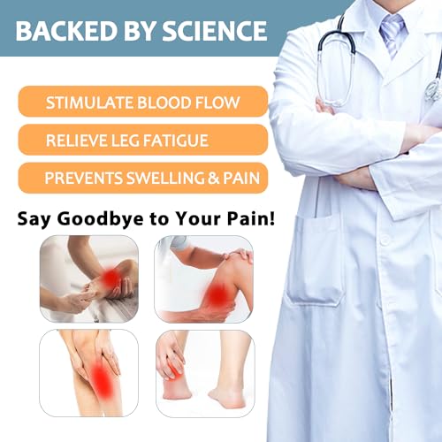 fenglaoda 3 Pairs Compression Socks for Women & Men Knee High Nurse Pregnant Cute Medical Running Travel Athletic - color: 00-3pairs-16, size: Large-X-Large