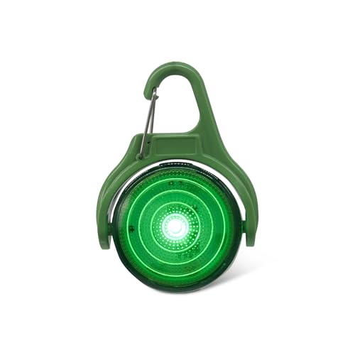 Rechargeable Safety Light | Water Reistant Bright LED Clip-On Flashing Light for Dog Walking, Running and Outdoor Activities (Green) - color: Green