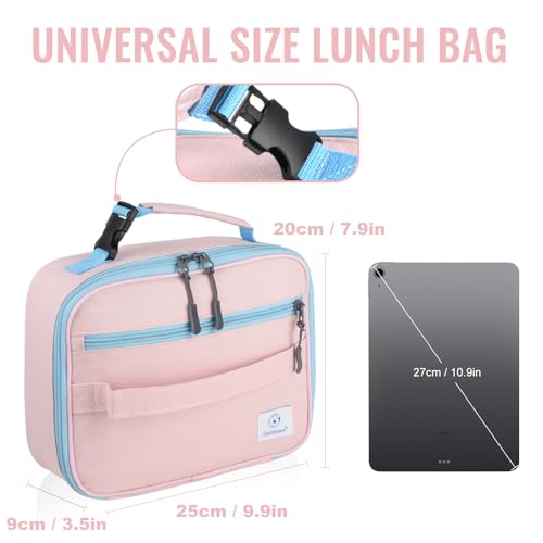 Genteen Kids Insulated Lunch Box for Boys Girls,Back to School,Office - color: C-1pk Pink