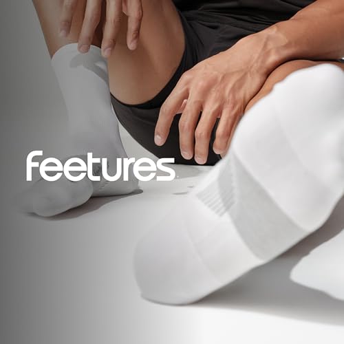 Feetures Elite Light Cushion Mini Crew Sock - color: New White (1 Pair), size: Large