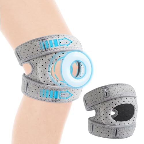 NuCamper Patella Tendon Support Strap, Adjustable Patella Band Knee Brace for Men & Women Pain Relief, Patella Stabilizer Knee Strap Support for Running, Basketball, Sports, Gym, Injury Recovery