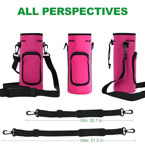 Carrier Bag for Owala FreeSip Insulated Water Bottle 32 oz,Red - color: Rose red, size: 32 Ounces