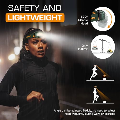 EverBrite Rechargeable Headlamp, 2 Pack Head Lamp for Kids & Adults - color: Forest Green