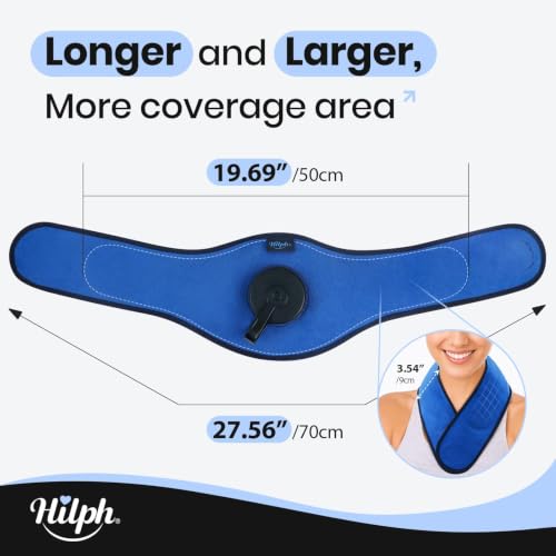 Hilph Refillable Neck Ice Pack, Wearable Neck Ice Bag, 2 Hours Long Lasting Medium