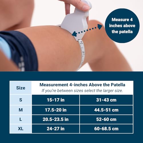 OS1st QS4 Compression Quad/Hamstring Sleeve with Iliotibial Band Brace for ITBS, hamstring pulls and weak quads and thighs - size: Large