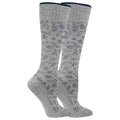 Dr. Scholl's Women's Graduated Compression Knee High Socks - color: Floral Gray/Blue (2 Pairs), size: 4-10
