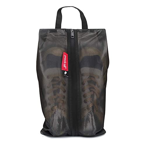 pack all Shoe Bag for Travel, Water-Resistant Shoe Pouch for Sports - color: Black, style: 1 Pack