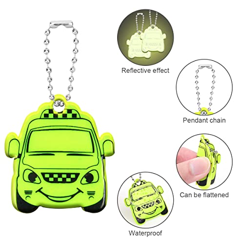 OSDUE Reflector Pendant, 16pcs Waterproof Child Safety Reflector Pendant for School Bag, Wheelchair, Bicycle and Running - color: pets