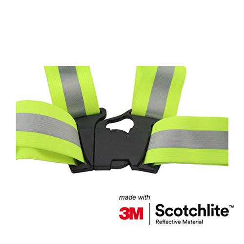 Salzmann Adults Reflective Cross Belt | Hi Vis Adjustable Safety Harness - color: Yellow (Adult)