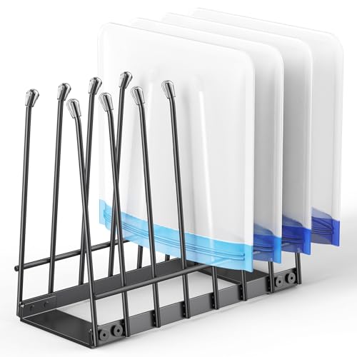 Reusable Bag Drying Rack, Metal Stand for Reusable Ziplock & Silicone Storage Bags, Rustproof Kitchen Dryer, Black - color: Black