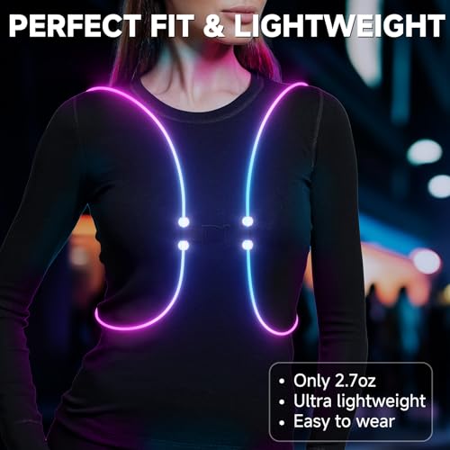 Reflective Running Vest, Running Lights For Runners, Light Up Running Vest