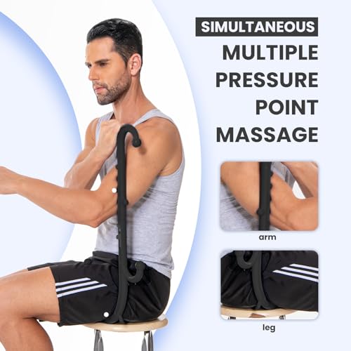 Ranarose Deep Tissue Back & Neck Massager for Body Muscle Pain Relief - color: Black