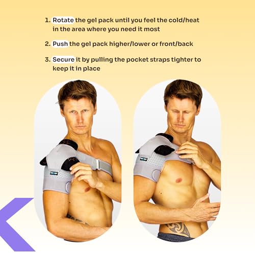 ZENKEYZ Reusable Gel Shoulder Ice Pack - 8x10 in, Black