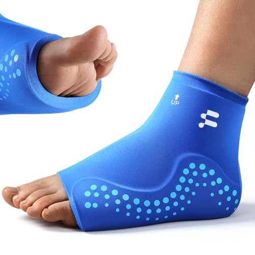 Ankle Ice Pack Wrap, Hands Free for Sprained Ankle & Swelling, L - size: L