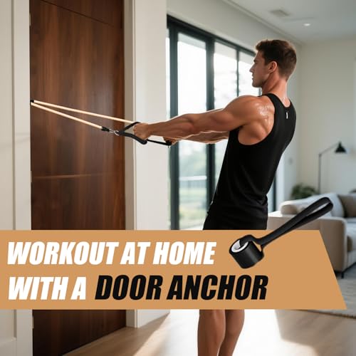 WHATAFIT Resistance Bands with Handles, 150 lb Exercise Bands Set - color: Gradient Coffee