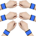 LED Glow Slap Bracelets Light Up Wristbands Flashing Arm Wrist Bands High Visibility Safety Gear Lights for Cycling Walking Running Concert Camping Outdoor Sports, Fits Women Men - color: Blue - (6 Pack) - New Packaging, Come With 2 Extra Button Battery