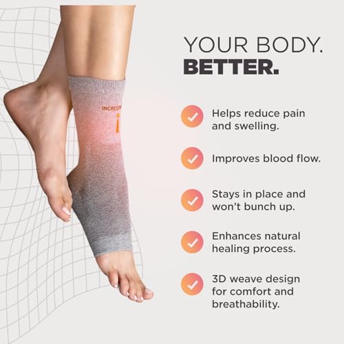 Incrediwear Ankle Sleeve – Infrared Ankle Brace for Men and Women - color: Black, size: X-Large (Pack of 1)