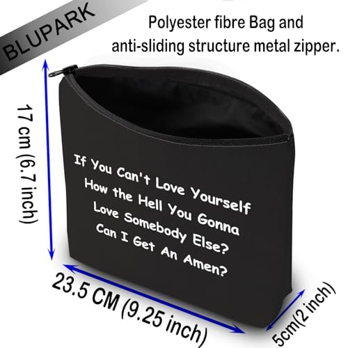 BLUPARK Drag Race Inspired Gift Drag Queen Canvas Makeup Bag Pride Gift for Sister Mom (An Amen-BK)