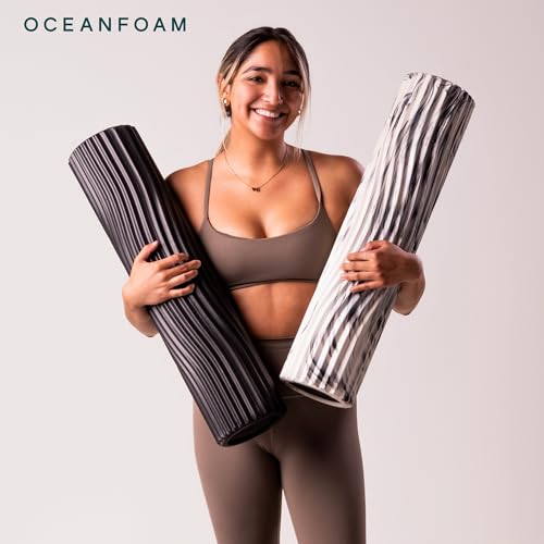 Oceanfoam Tsunami Roller - Extra Large Soft Density Foam Roller (Black) - color: Black