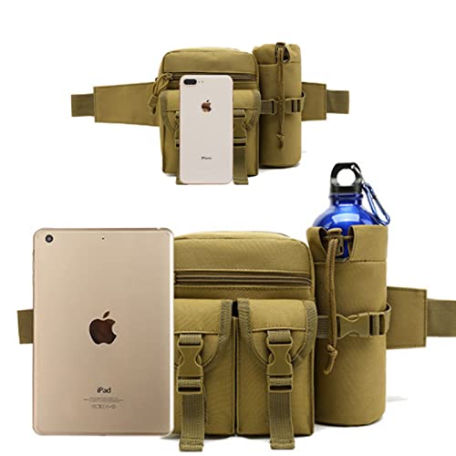 Outdoor Sports Waist Bag Cycling Waist Bag with Bottle Holder Tactic Waist Bag Tactical Fanny Pack for Cycling Running Hiking Fishing Climbing - color: Green