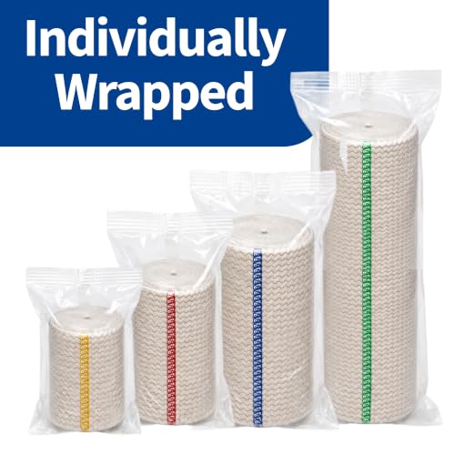 Vakly Elastic Bandage Wrap 6'' x 5 Yds, Self-Closure Compression Roll 10 Pk - size: 6 Inch (Pack of 10)