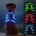 MASBRILL Lighted Dog Harness - No Pull, Glowing LED Harness with Handle for Small to Large Dogs - color: Blue, size: S