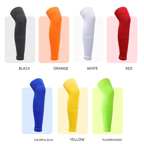 COUVER Unisex Long Leg Compression Sleeves - color: Neon Green - Overknee, size: Medium