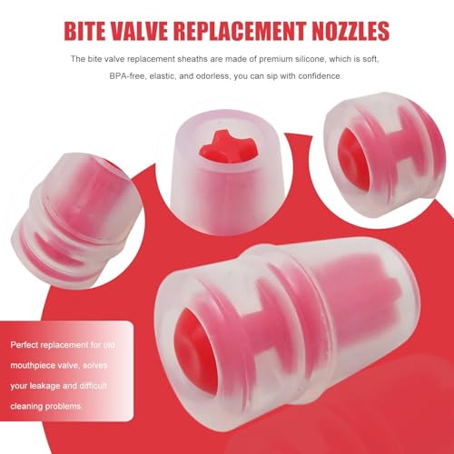 Silicone Bite Valve Replacement Nozzles/Sheath Suitable for Most Brands of Hydration Bladders and Reservoirs, for Osprey/Camelbak/Nathan -6 Pack