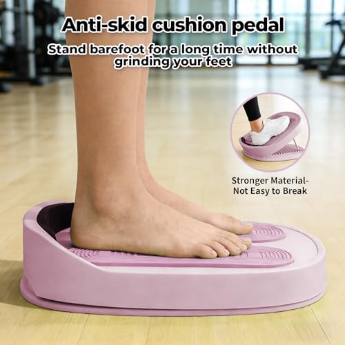 Adjustable Calf Stretcher Slant Board, 15-Level Incline for Ankle Rehab - color: Pink