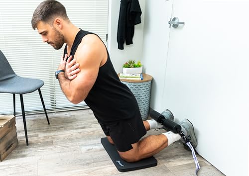 NordStick Nordic Hamstring Curl Strap - Original Nord Stick Exercise Set for Home and Travel - 5 Second Set Up - style: Nordstick PRO - Black