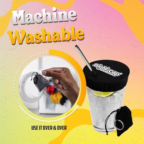Nightcap Drink Cover Keychain, Portable Anti Drink Spiking Protector, Reusable Cup Shield for Bars, Festivals & Travel, Hidden Safety Cover for Women, Fits Most Cups & Glasses, As Seen on Shark Tank - style: 2 Pack