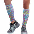 Zensah Running Leg Compression Sleeves - Shin Splint, Calf Compression Sleeve Men and Women - color: Summer Bloom
