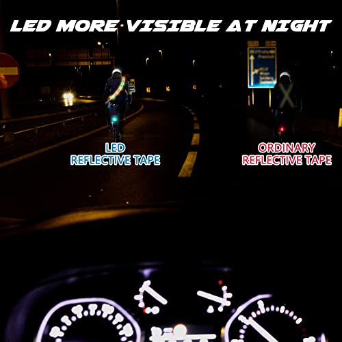 LED Night Running Gear High Visibility LED Flashing Sash Outdoor Running Cycling Hiking Jogging Rechargeable Illuminating Gear for Men and Women Night Safety Walking - color: Green