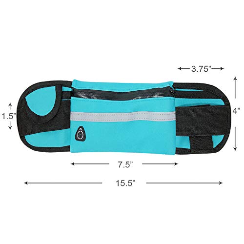 allydrew Adjustable Neoprene Running Belt, Waterproof Fanny Pack, Workout Pouch for Running Jogging Hiking, Blue - color: Blue