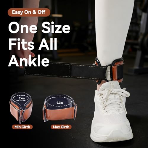 Ankle Strap for Cable Machine, 2 Pack - color: Brown