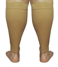 Runee Extra Wide Calf Compression Sleeve - Leg Support For Wide Calves, Compression Sleeve For Calf Pain & Shin Splint, Relief Swelling, Varicose Veins, DVT (Beige) - color: Beige