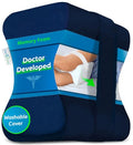 Sports Medica Knee Pillow for Side Sleepers, Memory Foam Leg Pillow Cushion - color: Blue