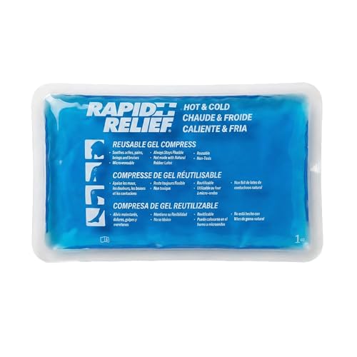 Rapid Relief Gel Ice Pack, Reusable Cold Pain Relief, Medium 5x9 Inch 1 Ct - size: 5 x 9 Inch