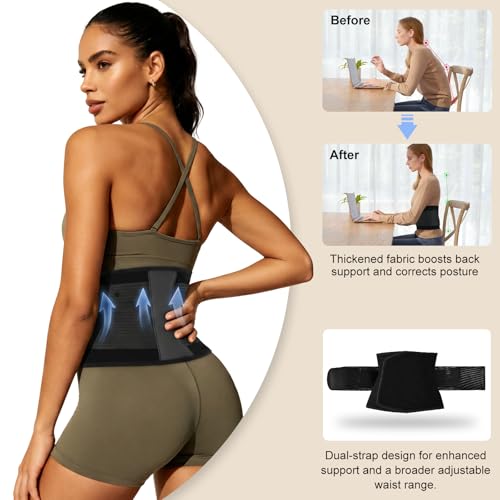 LKV Waist Trainers for Women Belly Fat, Sweat Band for Stomach Weight Loss - size: X-Large