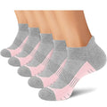 cuangya Ankle Socks Women Athletic Running Cushion Low Hiking Sock 5-6 Pair - color: 5 Pairs Gray, size: 8-10